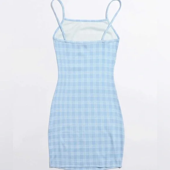 Mini Dress Blue Plaid Bodycon Dress SHEIN Dresses Shein Blue Dress Poshmark